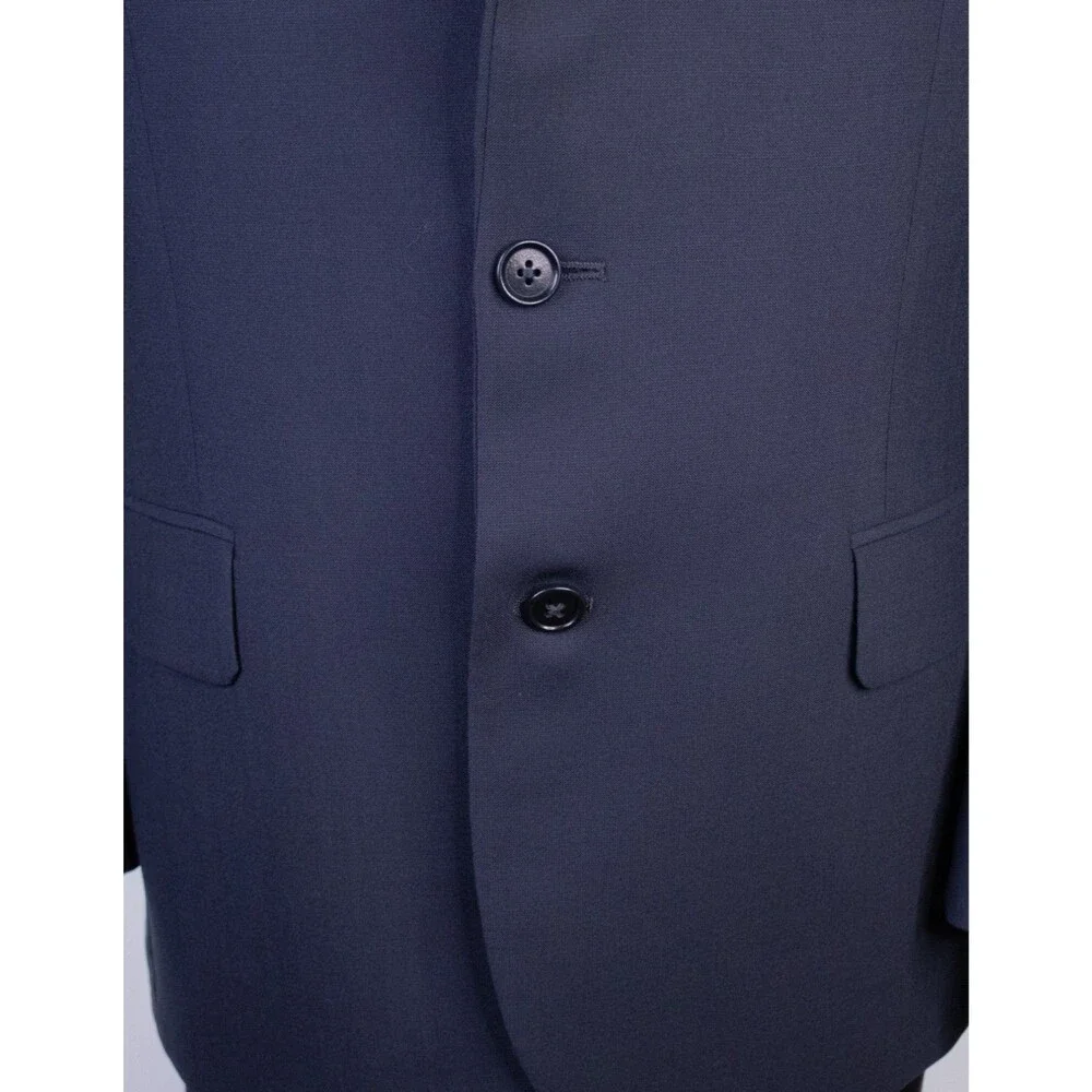 Brooks Brothers 346 Blazer Sport Coat Sz 40S Wool Solid Blue Two Button Jacket